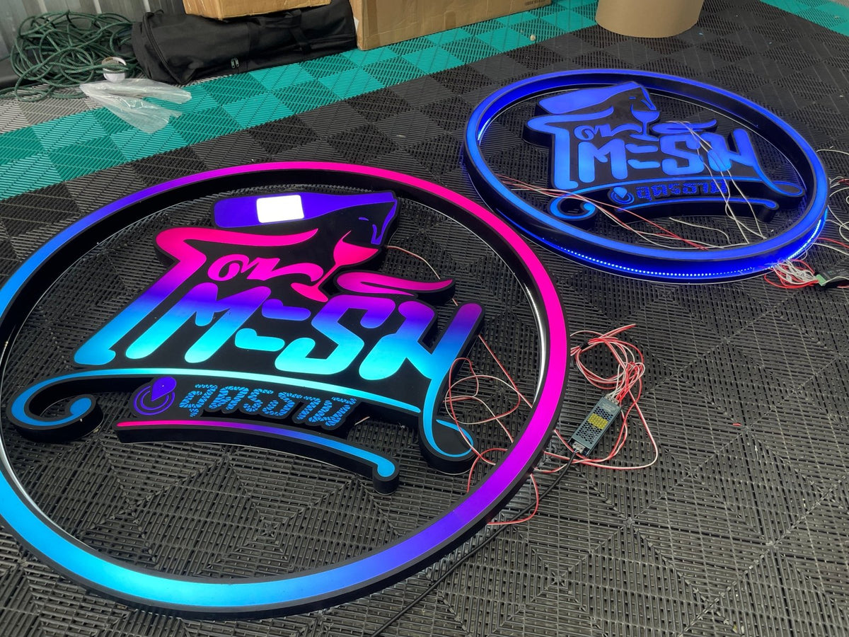 ป้ายบริษัทไฟออกหน้า สว่างชัดเจน ดีไซน์โดดเด่น เหมาะสำหรับองค์กร ร้านค้า และอาคารสำนักงาน