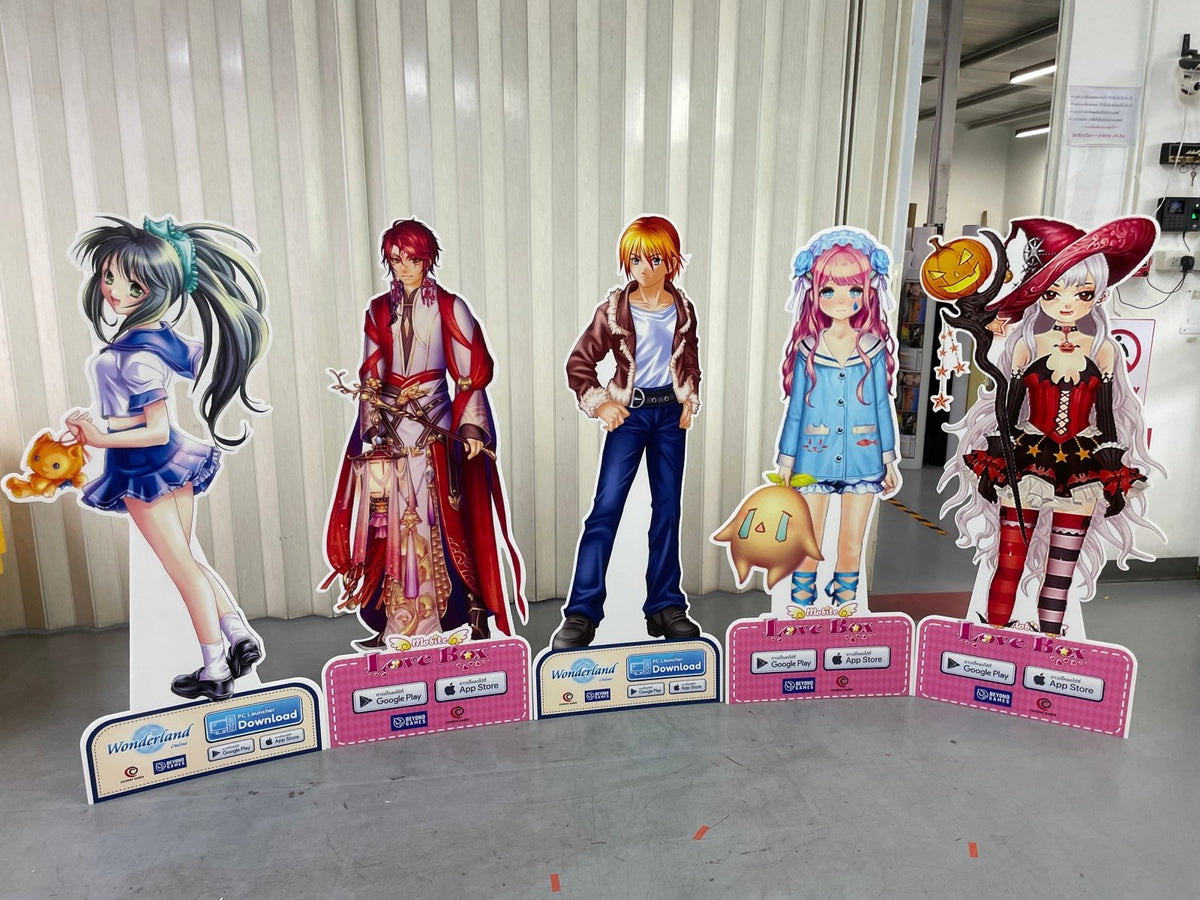 สแตนดี้อนิเมะ สแตนดี้การ์ตูน Standee Anime ดีไซน์สีสด คมชัด เหมาะสำหรับงานอีเวนต์ และร้านค้า