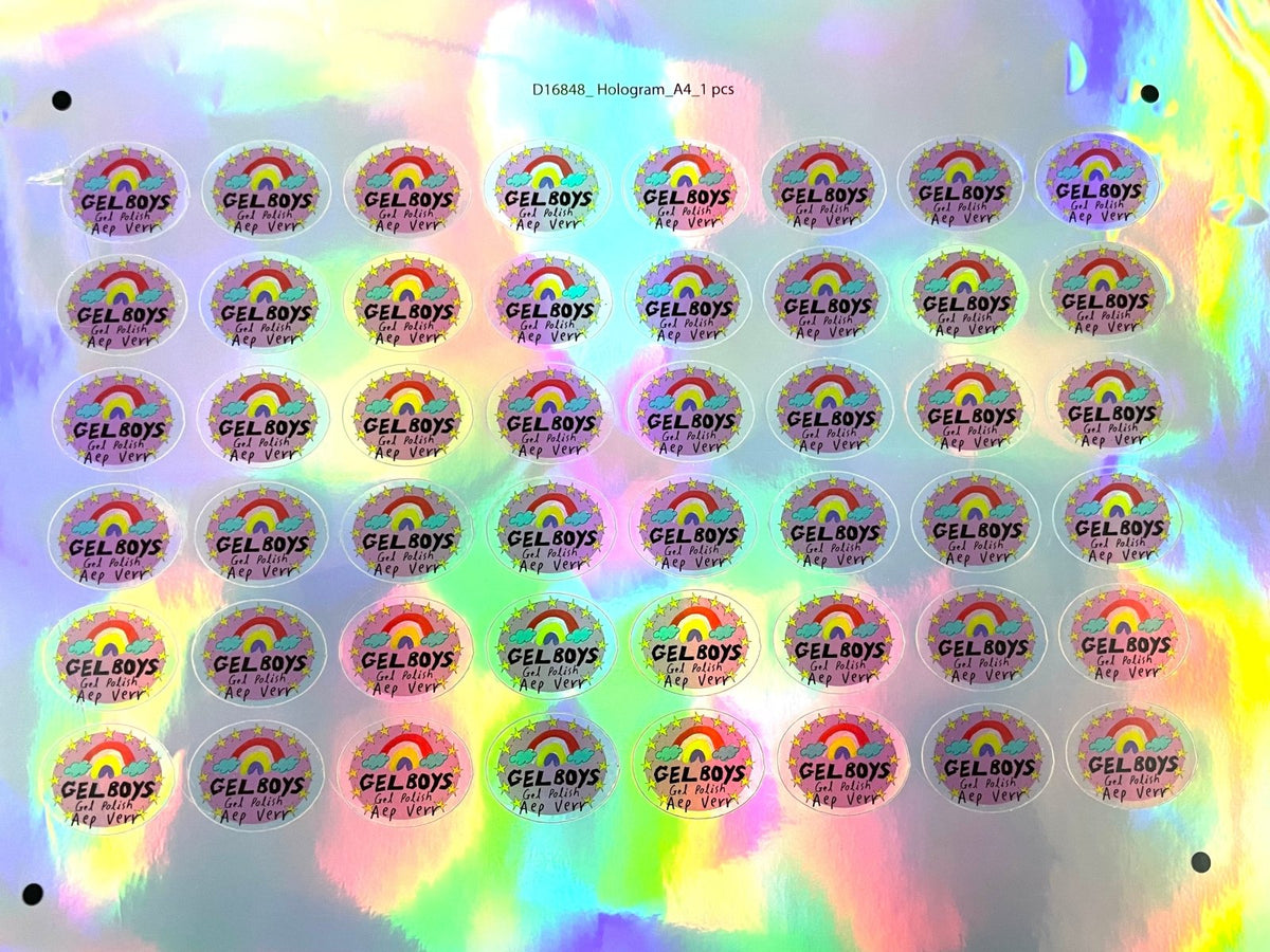 สติ๊กเกอร์โฮโลแกรม Hologram Sticker กันปลอม สะท้อนแสงหลากสี เพิ่มมูลค่าแบรนด์ เหมาะสำหรับฉลากสินค้า และงานพรีเมียม