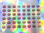 สติ๊กเกอร์โฮโลแกรม Hologram Sticker กันปลอม สะท้อนแสงหลากสี เพิ่มมูลค่าแบรนด์ เหมาะสำหรับฉลากสินค้า และงานพรีเมียม