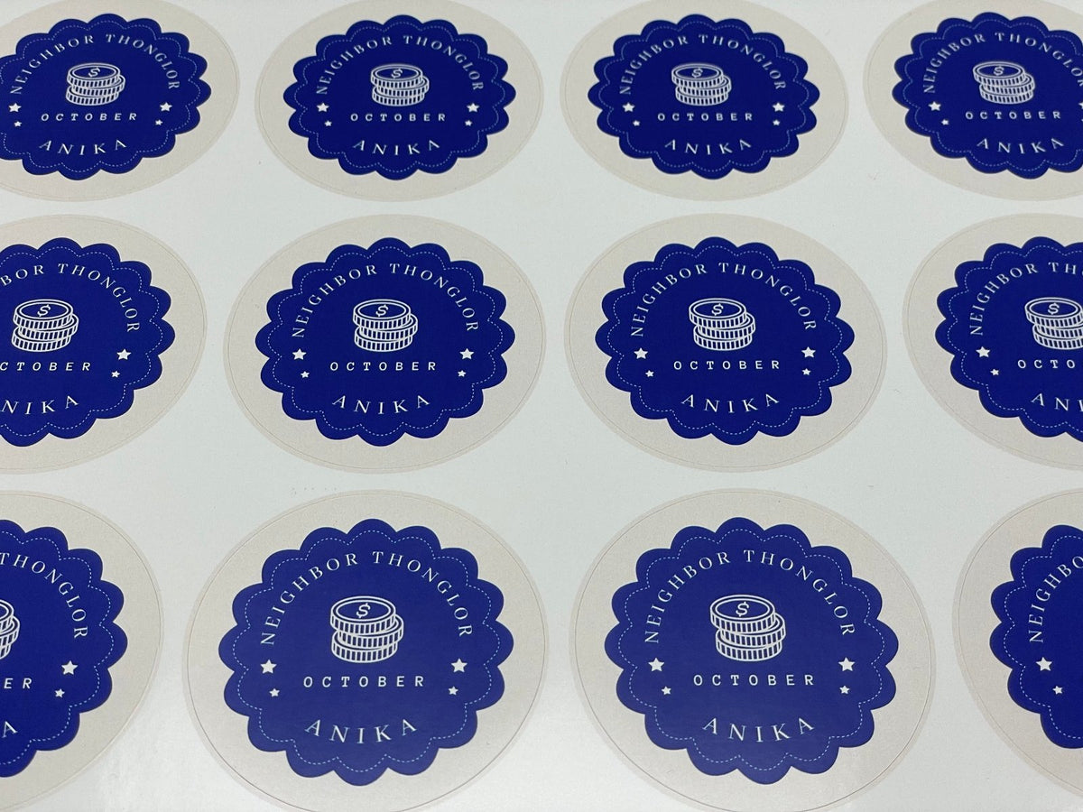 ฉลากสติ๊กเกอร์กันน้ำ PP สติ๊กเกอร์ไดคัท พิมพ์คมชัด ทนทาน กันน้ำ เหมาะสำหรับติดบรรจุภัณฑ์ สินค้า และงานโปรโมชัน