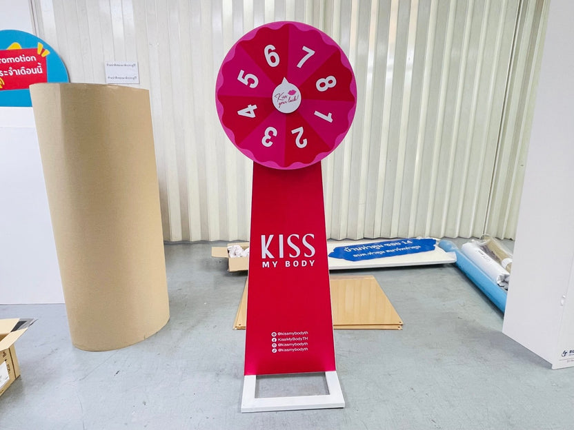ป้ายวงล้อหมุน เสี่ยงโชค โปรโมชัน และอีเวนต์ ดึงดูดความสนใจ เหมาะสำหรับงานจัดกิจกรรม