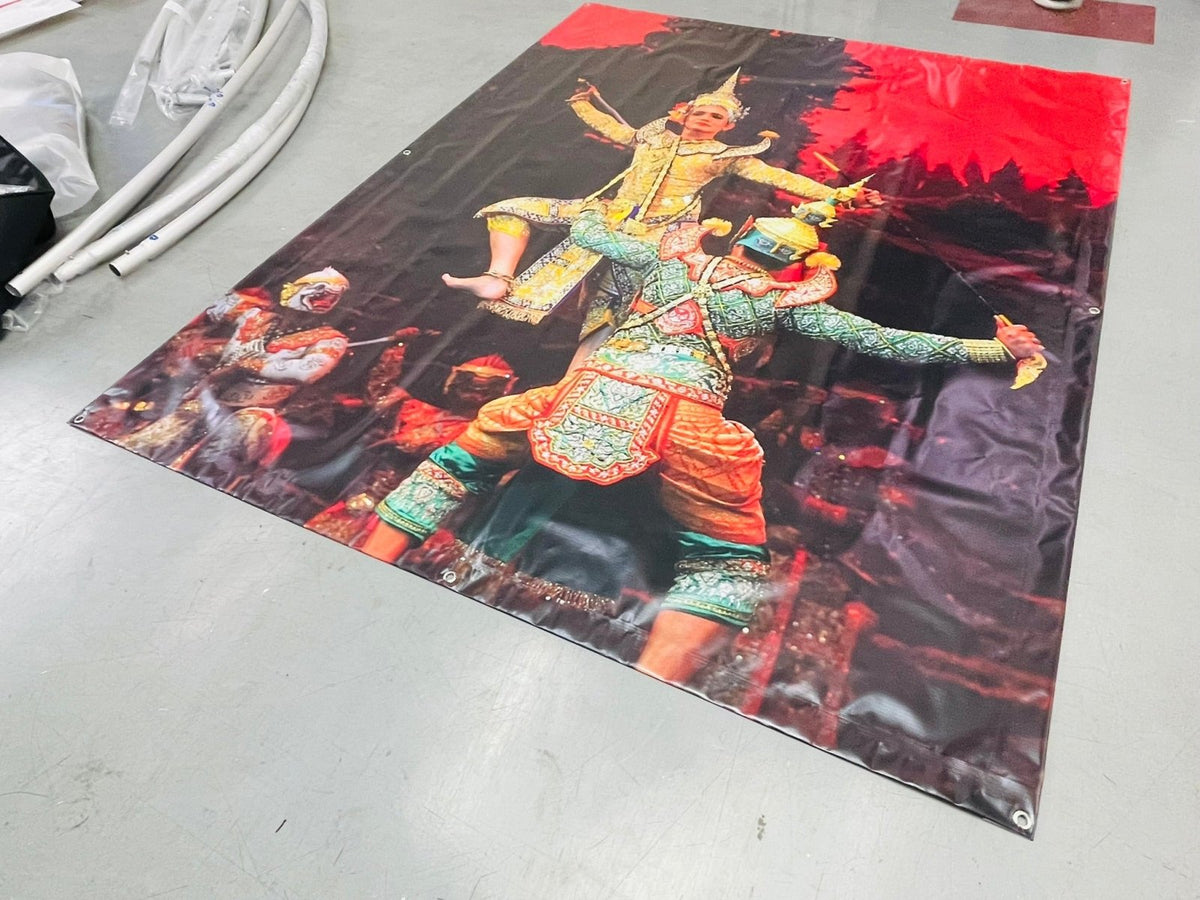 ป้ายศิลปวัฒนธรรมไทย พิมพ์คมชัด เหมาะสำหรับงานวัด พิพิธภัณฑ์ และกิจกรรมวัฒนธรรม