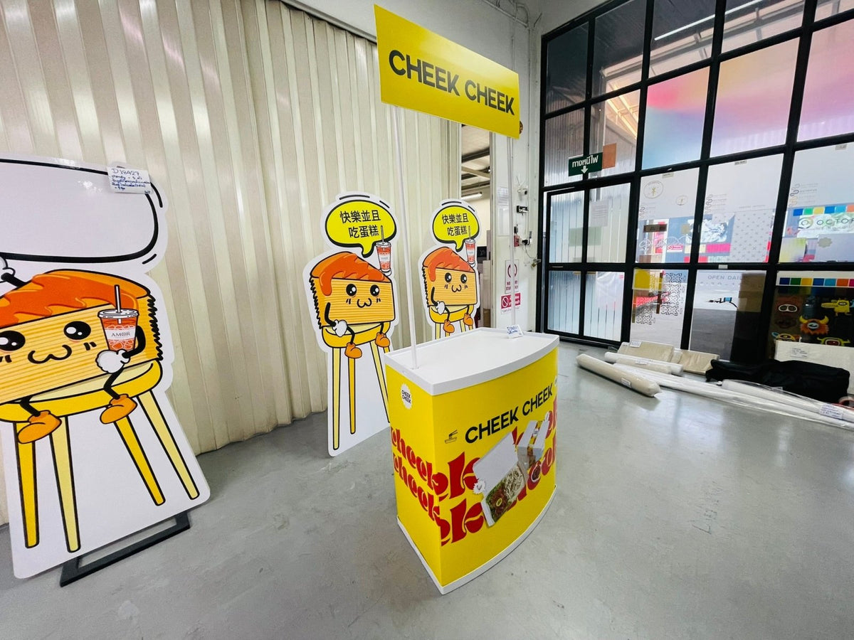 โต๊ะ เคาน์เตอร์ โต๊ะชวนชิม Promotion Counter น้ำหนักเบา ถอดประกอบง่าย เหมาะสำหรับงานอีเวนต์ โปรโมชัน และออกบูธ