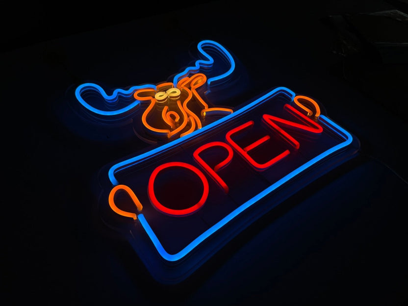 ป้ายไฟนีออน Neon Sign สีสันสดใส ดัดโค้งตามแบบ สวยงามสะดุดตา เหมาะสำหรับร้านอาหาร คาเฟ่ บาร์ และงานตกแต่ง