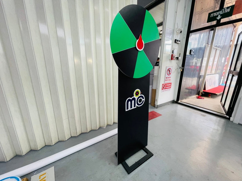 ป้ายวงล้อหมุน เสี่ยงโชค โปรโมชัน และอีเวนต์ ดึงดูดความสนใจ เหมาะสำหรับงานจัดกิจกรรม