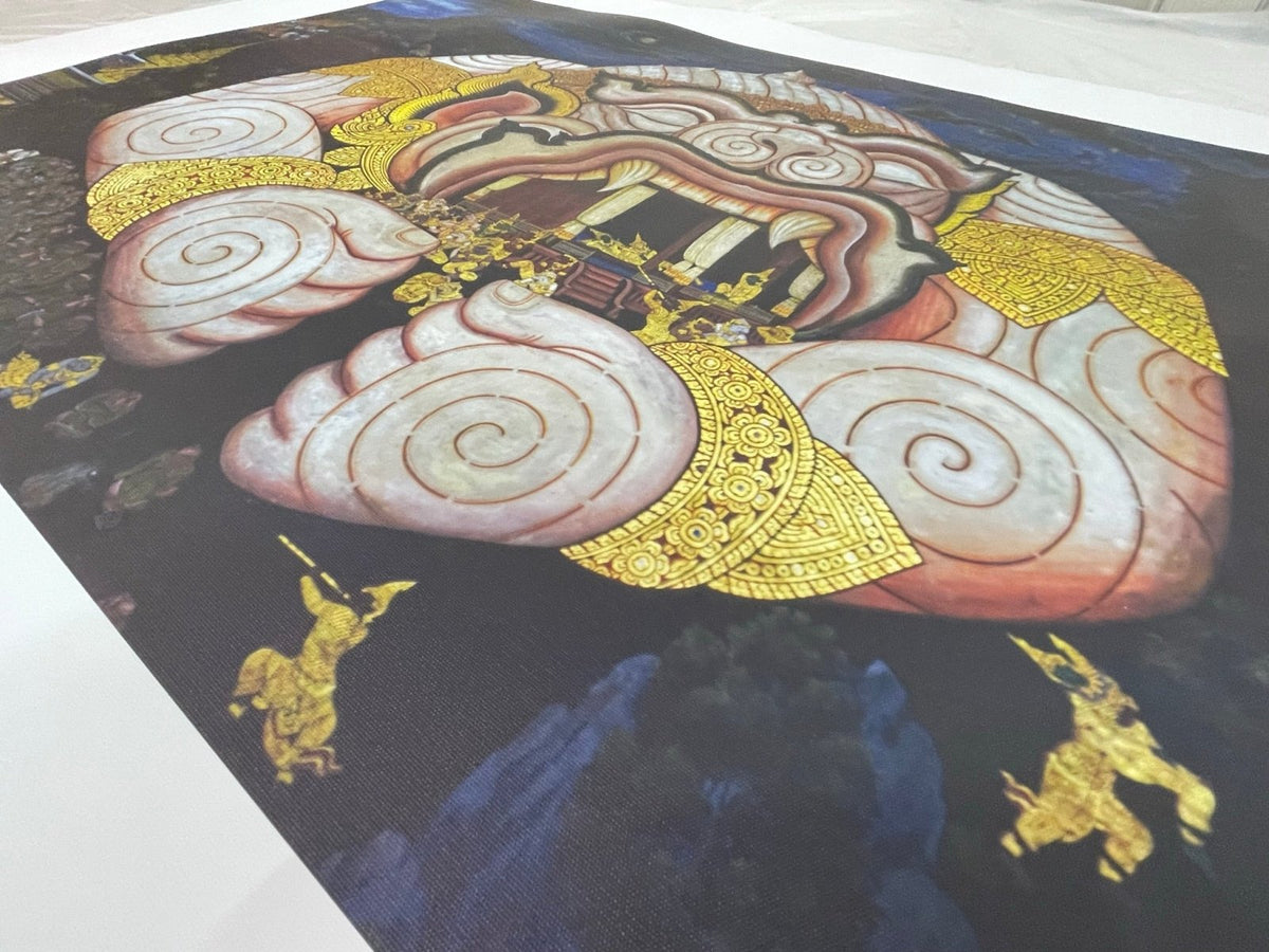 ป้ายศิลปวัฒนธรรมไทย พิมพ์คมชัด เหมาะสำหรับงานวัด พิพิธภัณฑ์ และกิจกรรมวัฒนธรรม