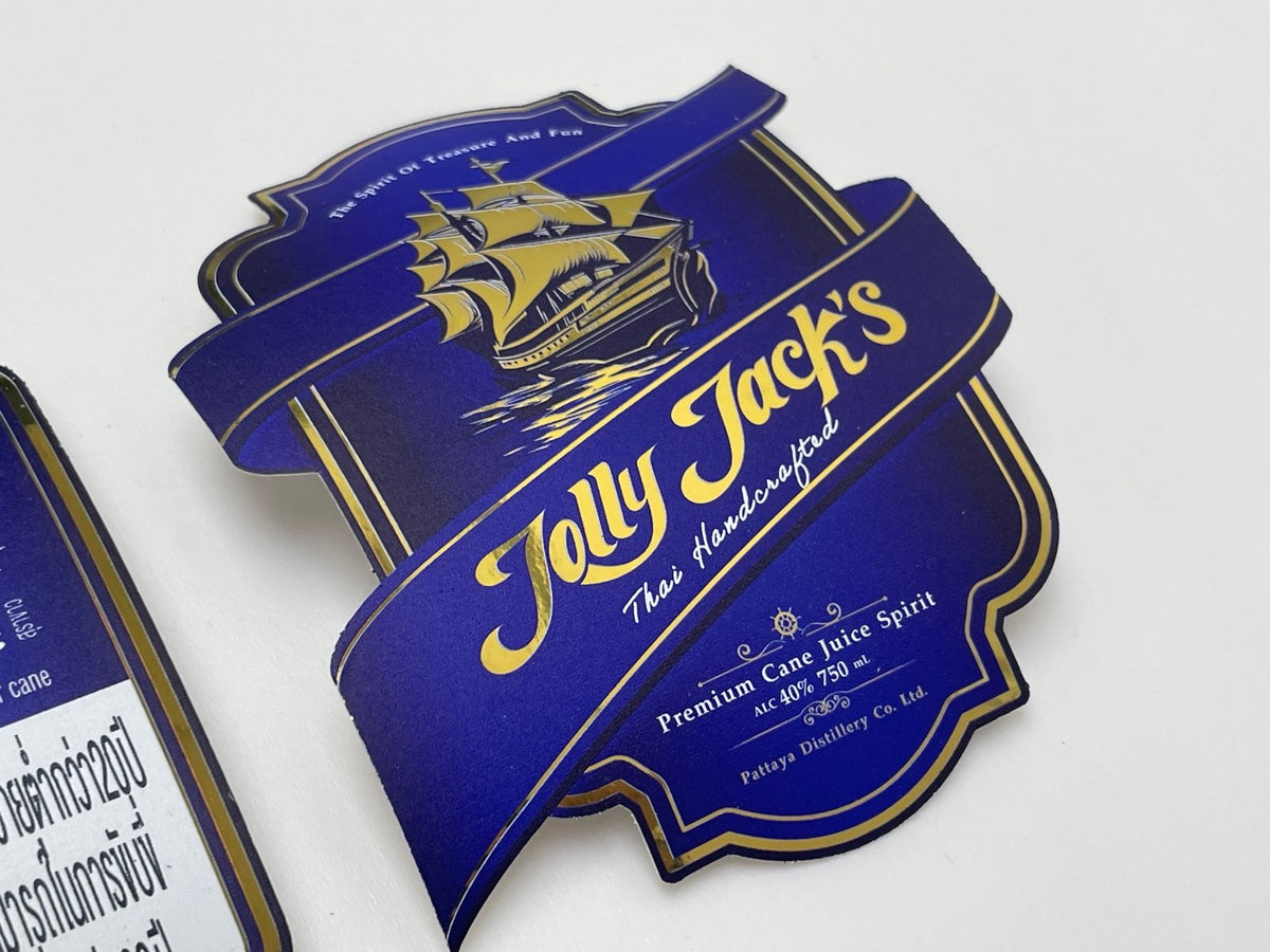 สติ๊กเกอร์ฉลากสินค้า สีทอง สีเงิน พิมพ์หรูหรา เพิ่มมูลค่าแบรนด์ เหมาะสำหรับบรรจุภัณฑ์ สินค้าพรีเมียม และงานโปรโมชัน