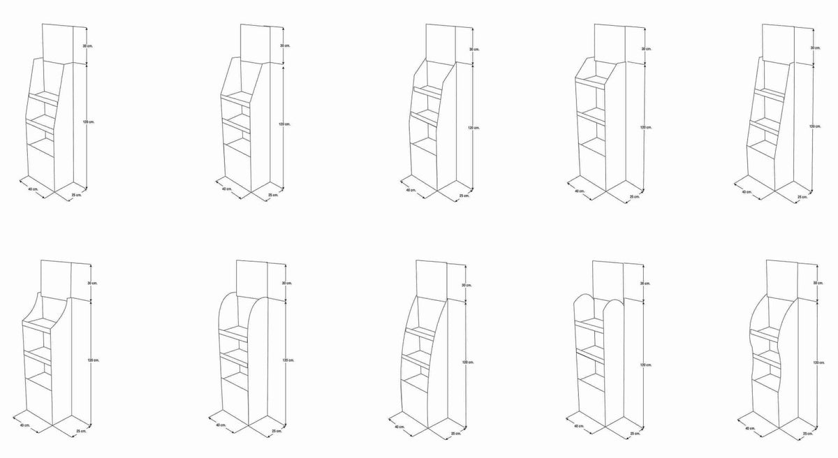 ชั้นวางสินค้าราคาถูก เชลฟ์ดิสเพลย์ Shelf Display แข็งแรง น้ำหนักเบา เหมาะสำหรับโชว์สินค้าในร้านค้า และงานอีเวนต์