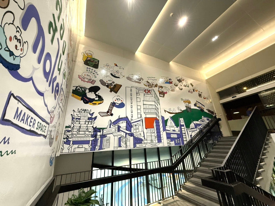 สติ๊กเกอร์ติดผนังปูน และสติ๊กเกอร์ตกแต่ง พิมพ์ลายคมชัด ติดตั้งง่าย เหมาะสำหรับตกแต่งบ้าน ร้านค้า และออฟฟิศ