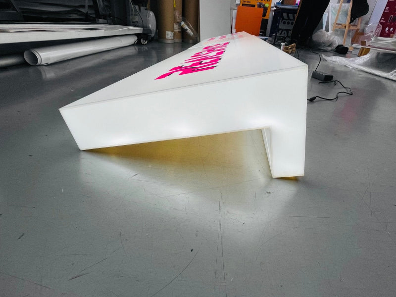 กล่องไฟอะคริลิค ไฟออกรอบป้าย ติดยื่นจากผนัง สว่างชัดเจน เหมาะสำหรับร้านค้าและป้ายหน้าร้าน