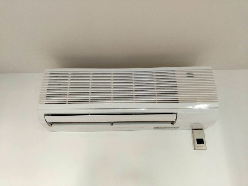 Air conditioner sticker wrap Mactac premium vinyl glossy white