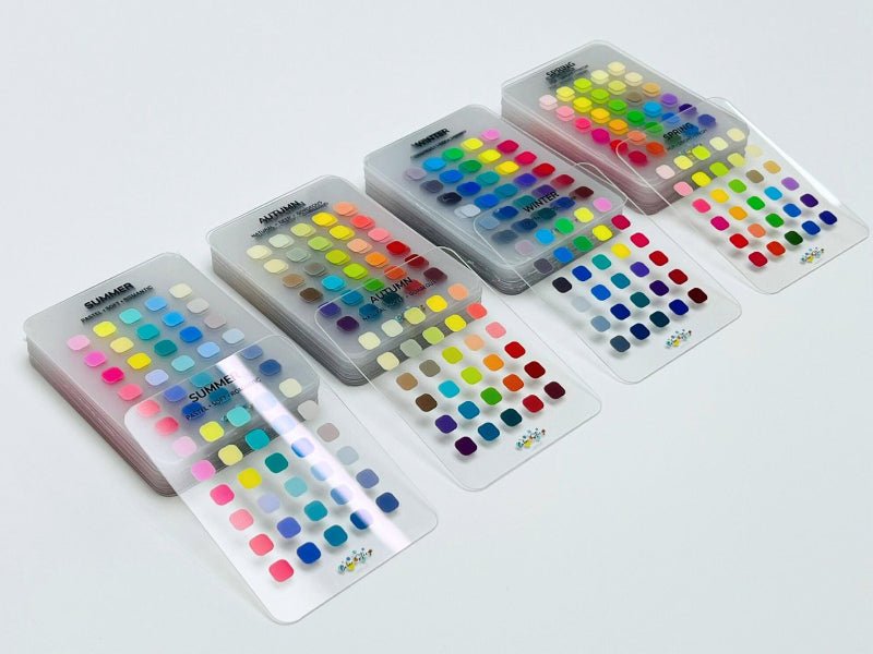 clear plastic celluloid color chart