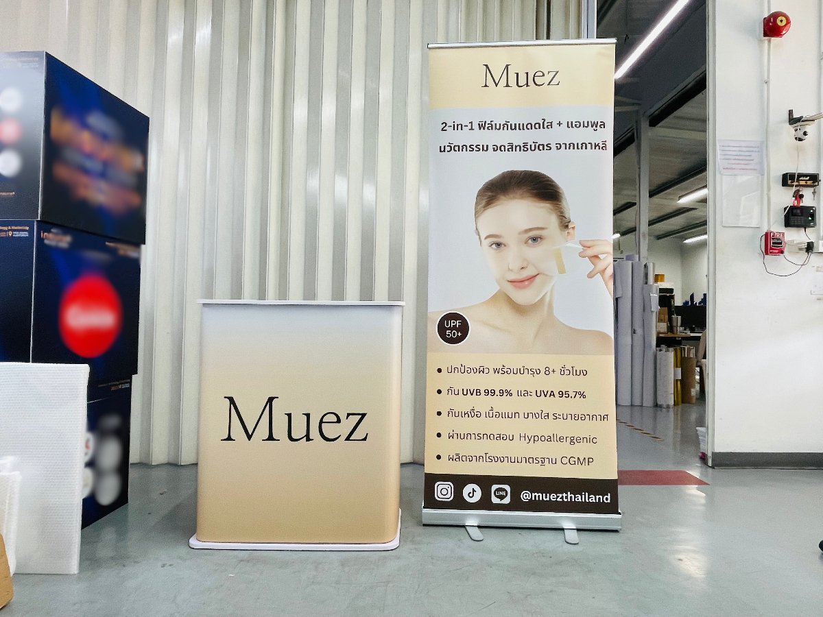 เค้าเตอร์ ดูรารุ่นอีโค dura roll up RollUp โรลอัพ ป้ายตั้งพื้น ป้ายแสดงสินค้า