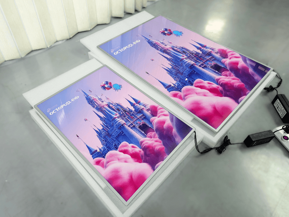 Thin photo frame, backlit film photo frame, desktop – Octopus
