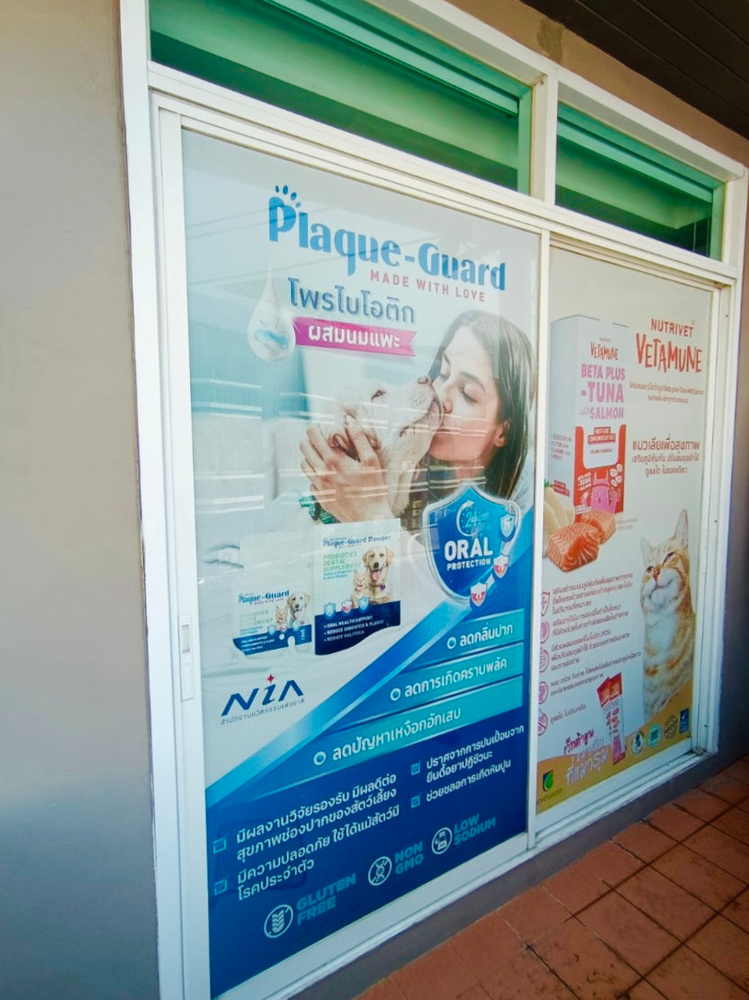 สติ๊กเกอร์ซีทรู See-through One Way Vision มองทะลุจากด้านในได้ พิมพ์คมชัด เหมาะสำหรับติดกระจกอาคารและรถยนต์