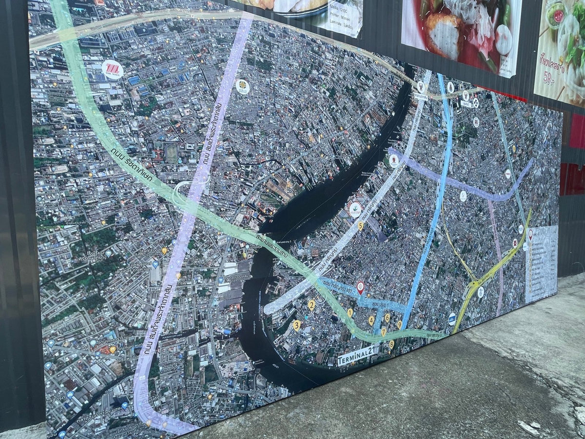 ป้ายแผนที่โลก World Map Board พิมพ์คมชัด รายละเอียดครบ ใช้สำหรับการศึกษา ตกแต่งสำนักงาน โรงเรียน และงานแสดงข้อมูล