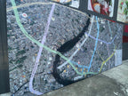 ป้ายแผนที่โลก World Map Board พิมพ์คมชัด รายละเอียดครบ ใช้สำหรับการศึกษา ตกแต่งสำนักงาน โรงเรียน และงานแสดงข้อมูล