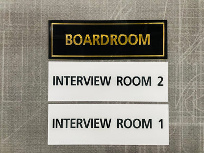 Room sign, Department sign 