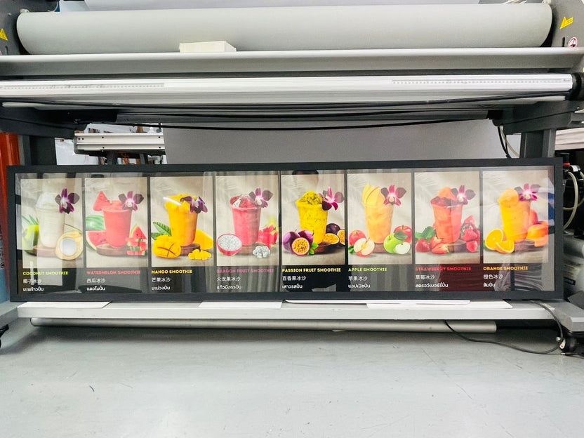 ป้ายไฟ LED Slim Lightbox ป้ายกรอบไฟแบบบาง ดีไซน์ทันสมัย สว่างคมชัด เหมาะสำหรับป้ายโฆษณา หน้าร้าน และงานโปรโมชัน