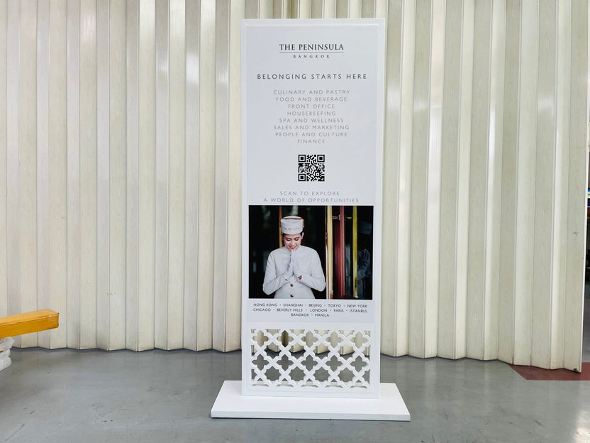 ป้ายประชาสัมพันธ์ และป้ายตั้งพื้น พิมพ์คมชัด แข็งแรง เหมาะสำหรับงานอีเวนต์ งานโฆษณา และประชาสัมพันธ์หน้าร้านหรือองค์กร