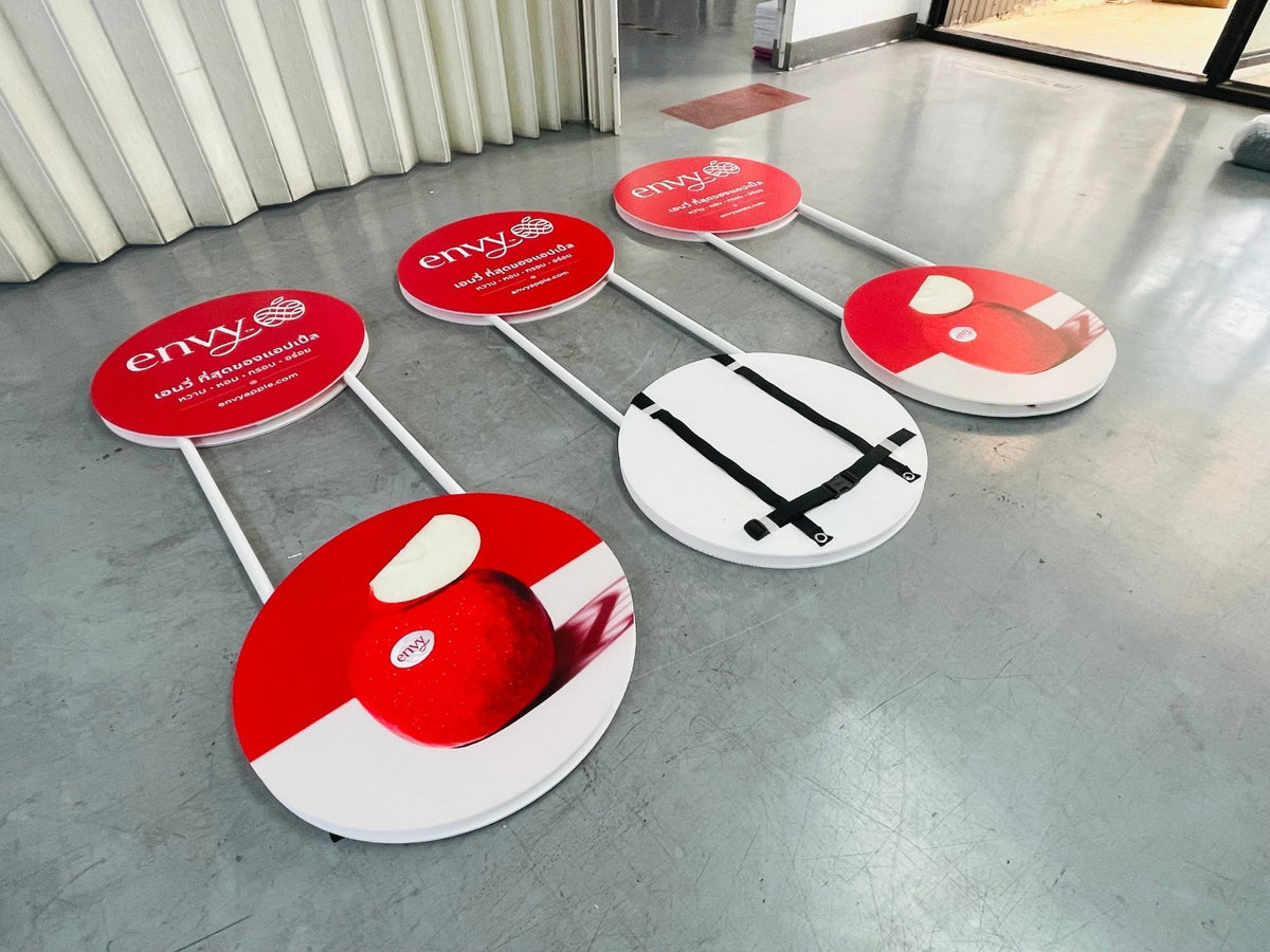 ป้ายถือโฆษณา ป้ายทรูป น้ำหนักเบา พกพาสะดวก พิมพ์คมชัด เหมาะสำหรับโปรโมชัน อีเวนต์ เดินแจก และกิจกรรมรณรงค์