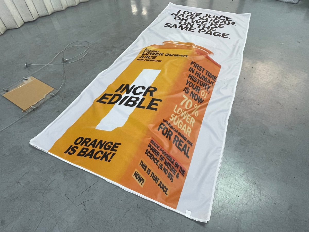 ป้ายกล่องไฟผ้า Fabric Light Box พิมพ์คมชัด สีสด ติดตั้งง่าย เหมาะสำหรับงานอีเวนต์ บูธแสดงสินค้า และป้ายโฆษณา