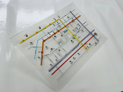 ป้ายแผนที่ อะคริลิคใส พิมพ์อิงค์เจ็ท