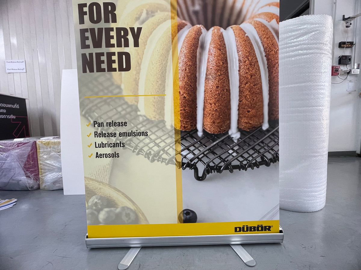 โรลอัพ Roll Up Banner น้ำหนักเบา เคลื่อนย้ายสะดวก พิมพ์คมชัด เหมาะสำหรับงานอีเวนต์ แสดงสินค้า และโปรโมชัน