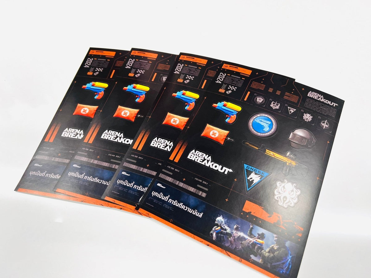 สติ๊กเกอร์ไดคัทลายการ์ตูน A5/A4 พิมพ์สีสด คมชัด เหมาะสำหรับของสะสม งานตกแต่ง และโปรโมชัน