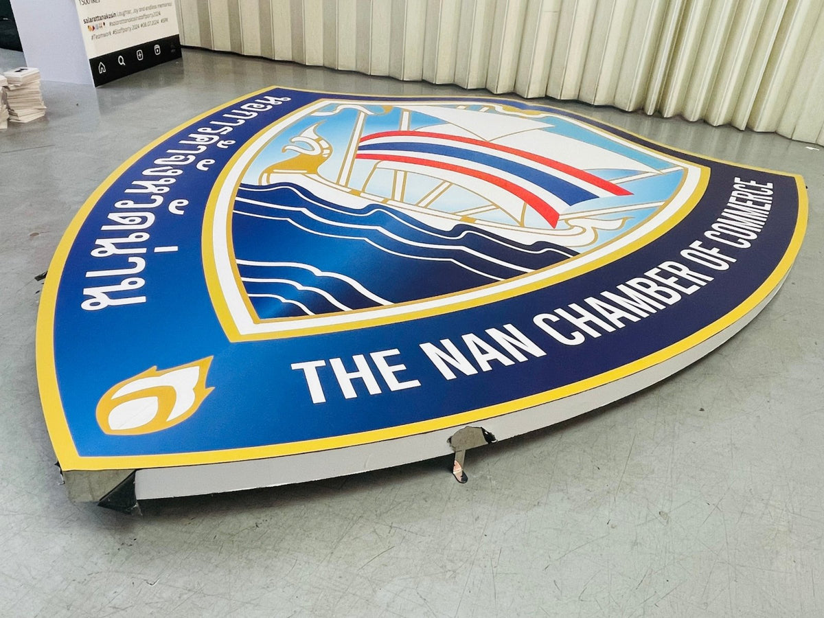 ป้ายโลโก้สแตนเลส ป้ายโลโก้ร้านค้า โลโก้สแตนเลส ป้ายโลโก้คุณภาพสูง โลโก้สแตนเลสพรีเมียม  โลโก้สแตนเลสทนทาน