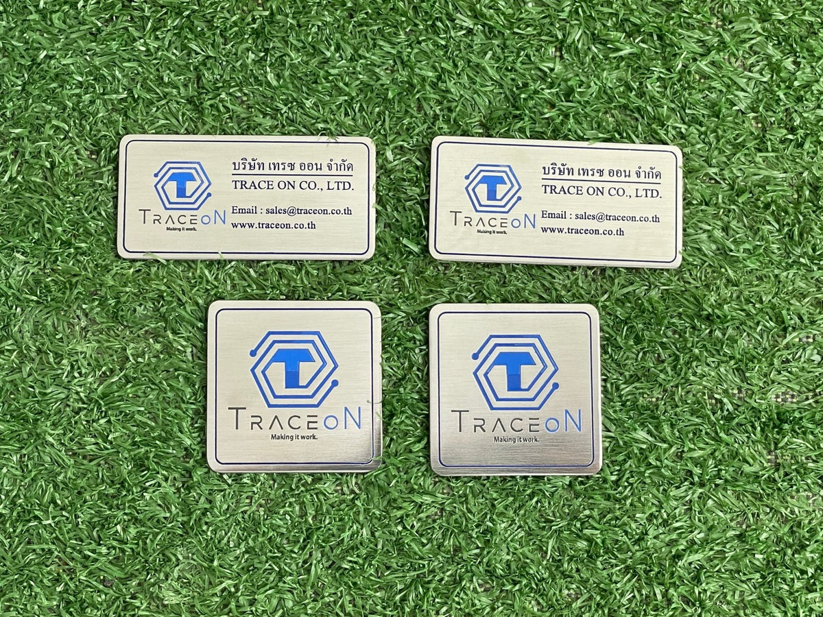 ป้ายเนมเพลท เนมแทก และป้ายกัดกรดเซาะร่อง ตัวอักษรคมชัด ทนทาน เหมาะสำหรับป้ายชื่อบริษัท เครื่องจักร และงานอุตสาหกรรม