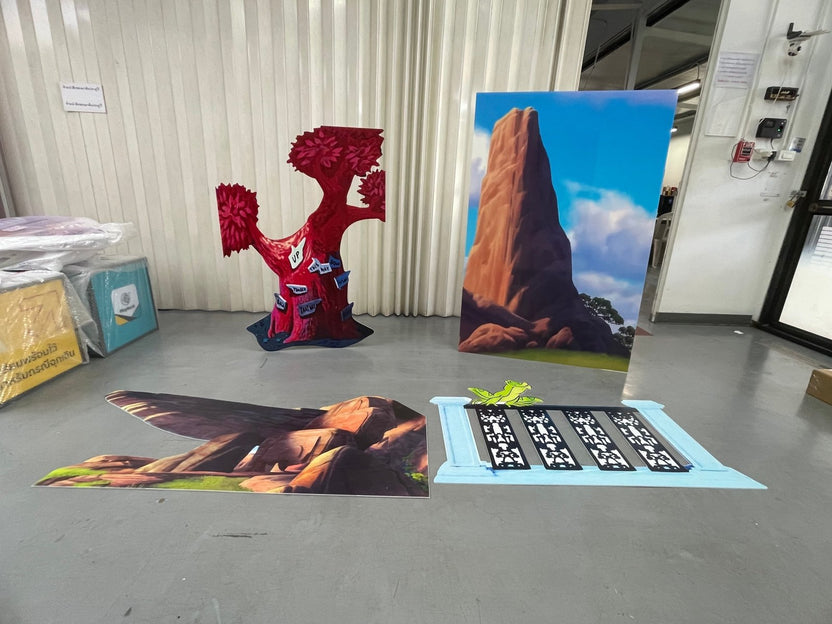 ฉากถ่ายรูปฟิวเจอร์บอร์ด ราคาถูก พิมพ์คมชัด น้ำหนักเบา เหมาะสำหรับงานอีเวนต์และงานแต่งงาน