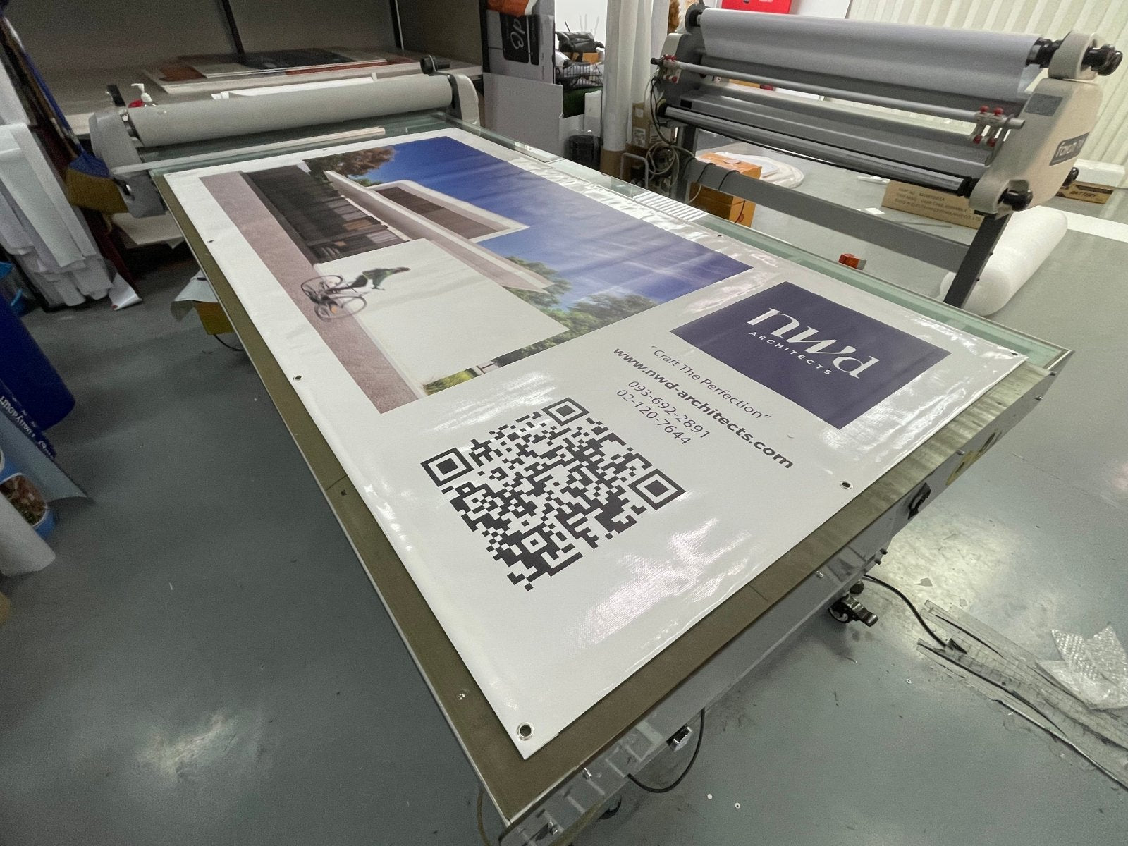 custom banner ป้าย โครงการบ้านจัดสรร full color print