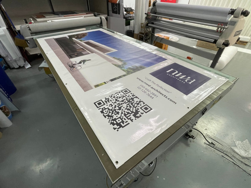 custom banner ป้าย โครงการบ้านจัดสรร full color print