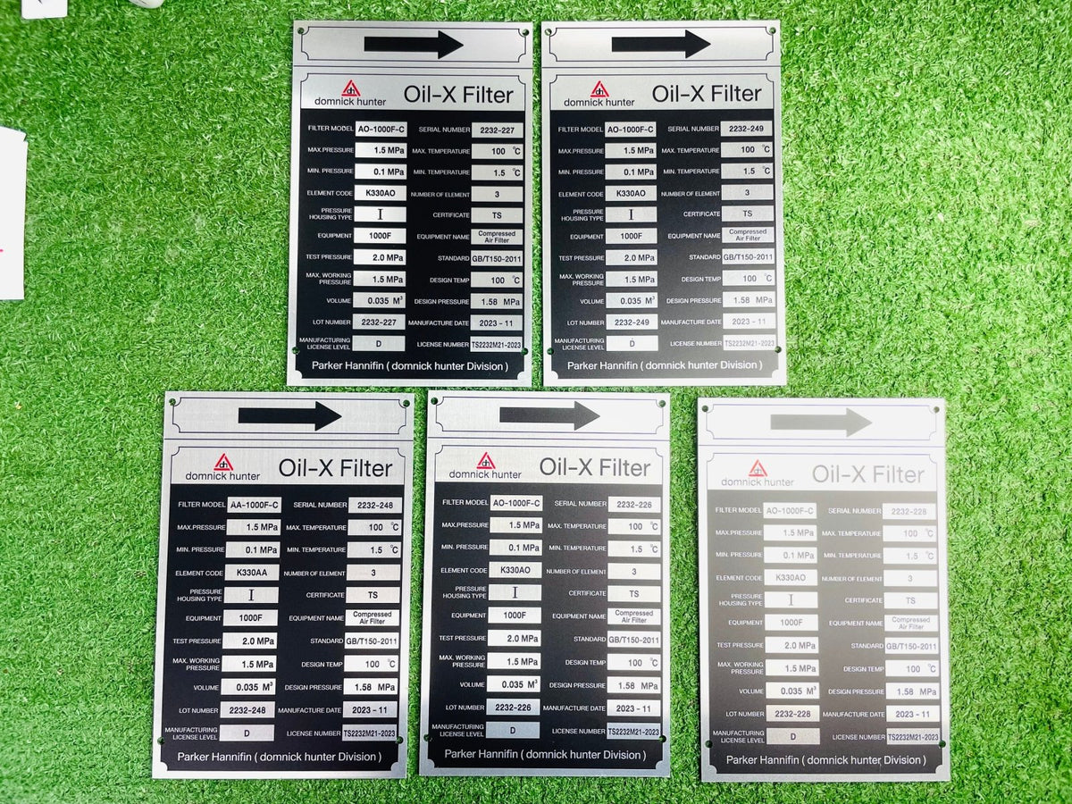 ป้ายเนมเพลท เนมแทก และป้ายกัดกรดเซาะร่อง ตัวอักษรคมชัด ทนทาน เหมาะสำหรับป้ายชื่อบริษัท เครื่องจักร และงานอุตสาหกรรม