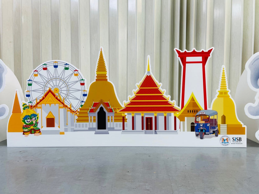 ฉากถ่ายรูปฟิวเจอร์บอร์ด ราคาถูก พิมพ์คมชัด น้ำหนักเบา เหมาะสำหรับงานอีเวนต์และงานแต่งงาน