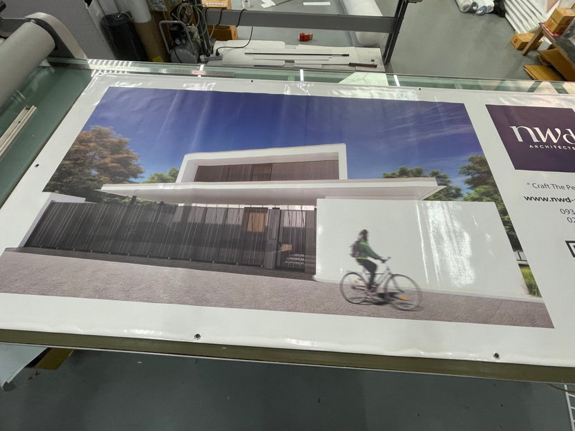 ป้าย โครงการบ้านจัดสรร พิมพ์คมชัด สีสดใส