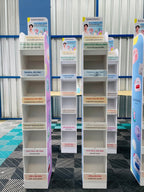 ชั้นวางสินค้าราคาถูก เชลฟ์ดิสเพลย์ Shelf Display แข็งแรง น้ำหนักเบา เหมาะสำหรับโชว์สินค้าในร้านค้า และงานอีเวนต์