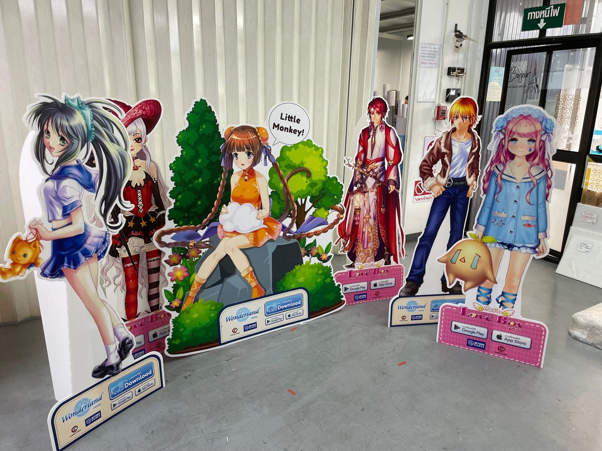 สแตนดี้อนิเมะ สแตนดี้การ์ตูน Standee Anime ดีไซน์สีสด คมชัด เหมาะสำหรับงานอีเวนต์ และร้านค้า