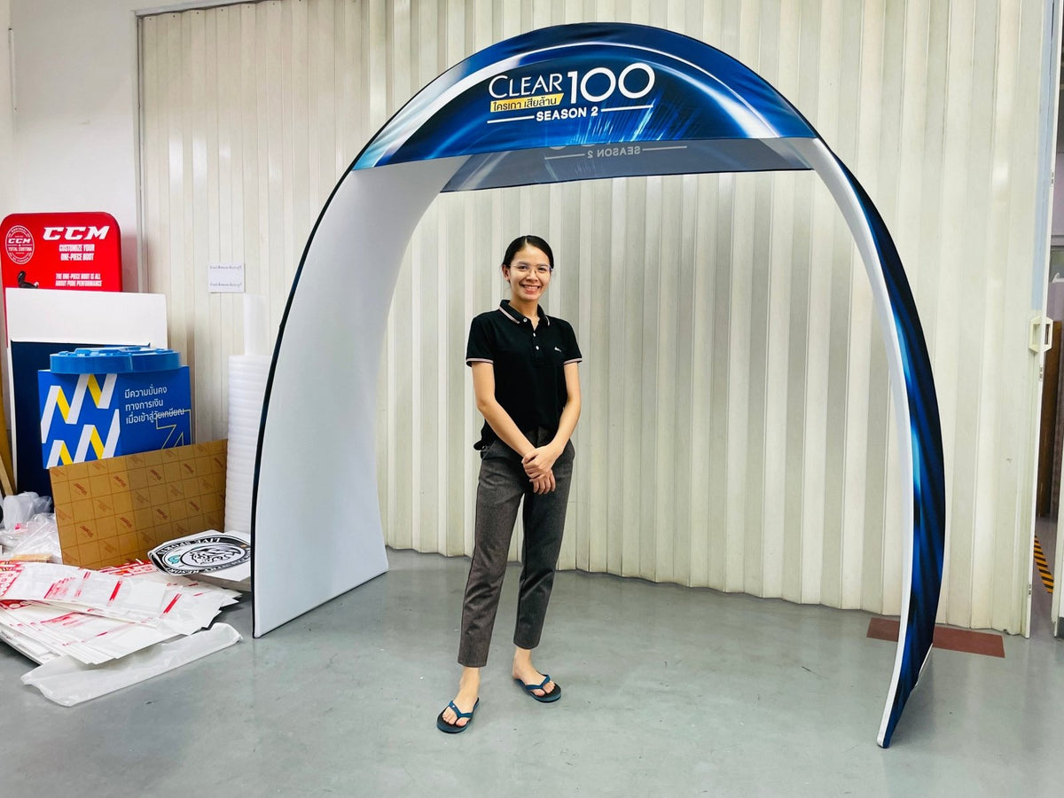 ซุ้มและเสาออกบูธ Arch & Column ดีไซน์สวย พิมพ์คมชัด น้ำหนักเบา ติดตั้งง่าย เหมาะสำหรับงานอีเวนต์และโปรโมชัน