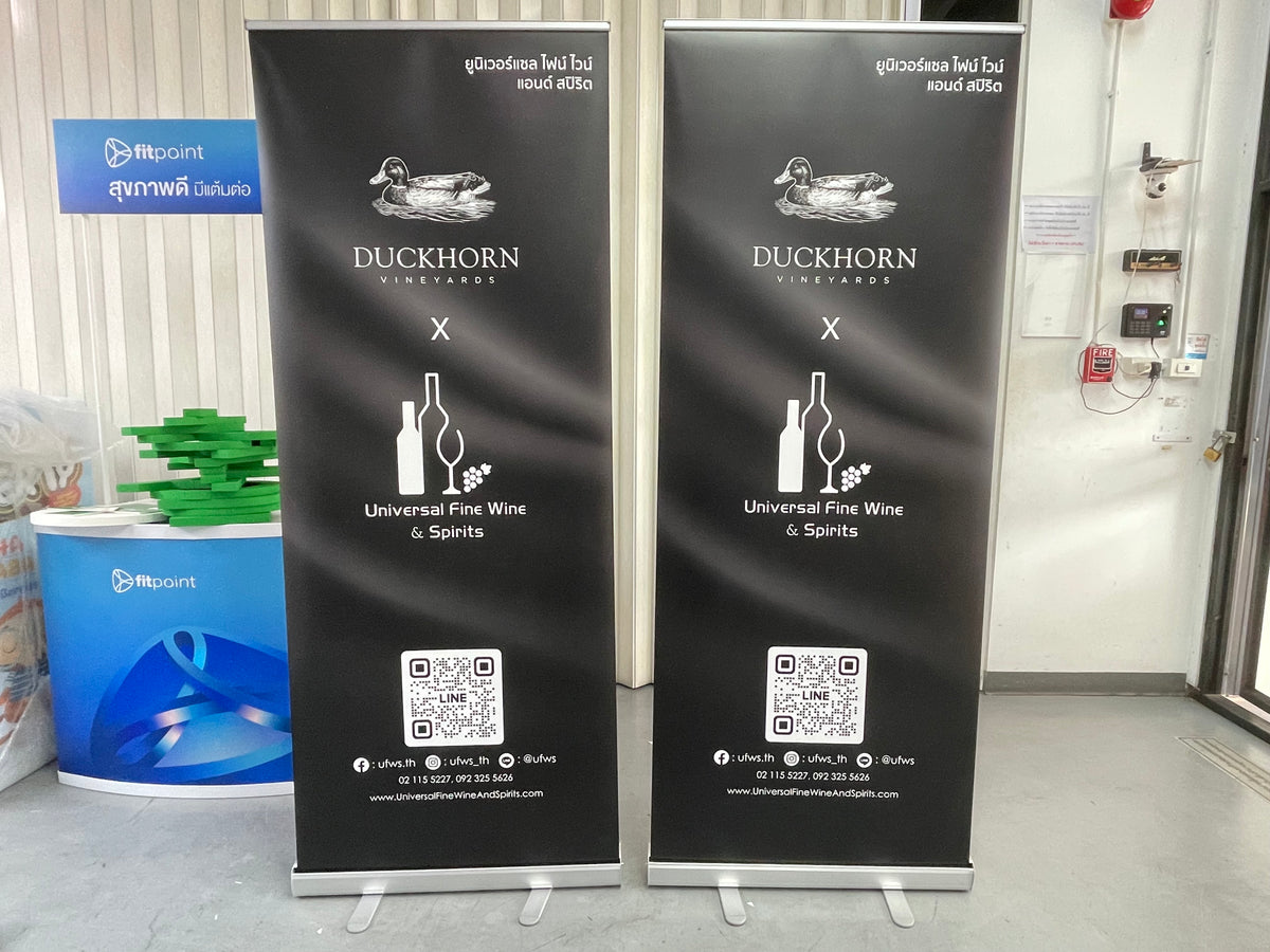 โรลอัพ Roll Up Banner น้ำหนักเบา เคลื่อนย้ายสะดวก พิมพ์คมชัด เหมาะสำหรับงานอีเวนต์ แสดงสินค้า และโปรโมชัน