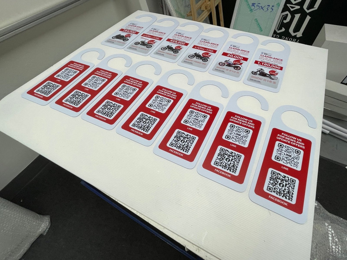 ป้ายคิวอาร์โค้ด QR Code พิมพ์คมชัด สแกนง่าย เหมาะสำหรับป้ายร้านค้า งานอีเวนต์ และโปรโมชัน