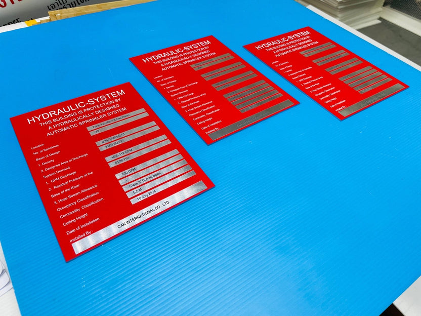 ป้ายอลูมิเนียม พิมพ์ยูวี Print UV คมชัด ทนแดดฝน เหมาะสำหรับป้ายบริษัทและงานอุตสาหกรรม