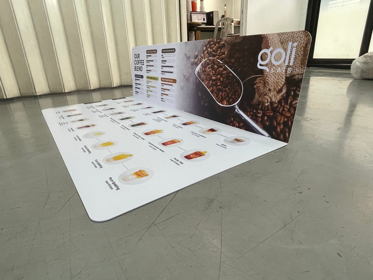 แผ่นเมนู พลาสติก HIP พลาสวูด แข็งแรง กันน้ำ พิมพ์คมชัด เหมาะสำหรับร้านอาหารและคาเฟ่