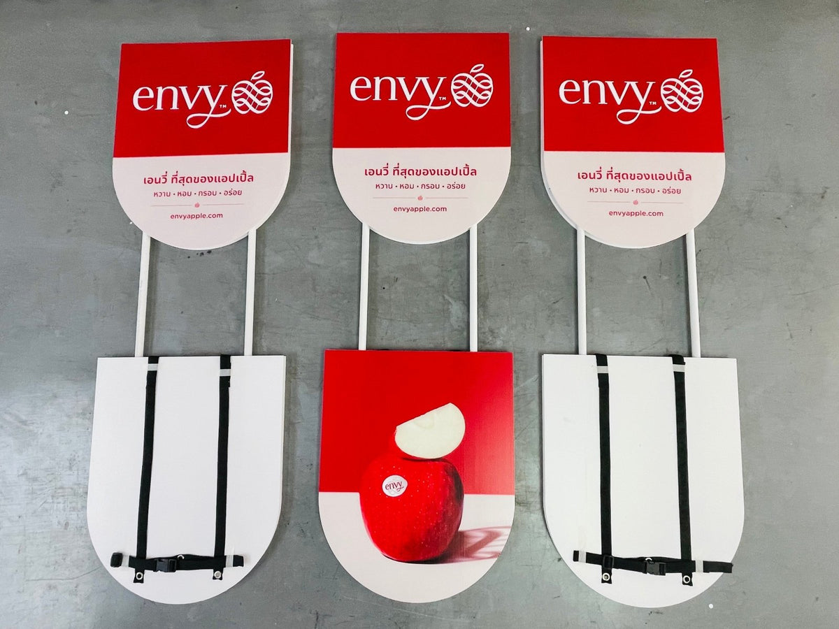 ป้ายถือโฆษณา ป้ายทรูป น้ำหนักเบา พกพาสะดวก พิมพ์คมชัด เหมาะสำหรับโปรโมชัน อีเวนต์ เดินแจก และกิจกรรมรณรงค์