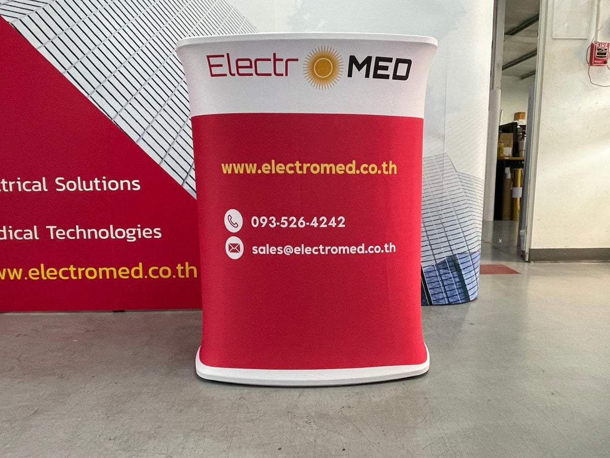 โต๊ะ เคาน์เตอร์ โต๊ะชวนชิม Promotion Counter น้ำหนักเบา ถอดประกอบง่าย เหมาะสำหรับงานอีเวนต์ โปรโมชัน และออกบูธ