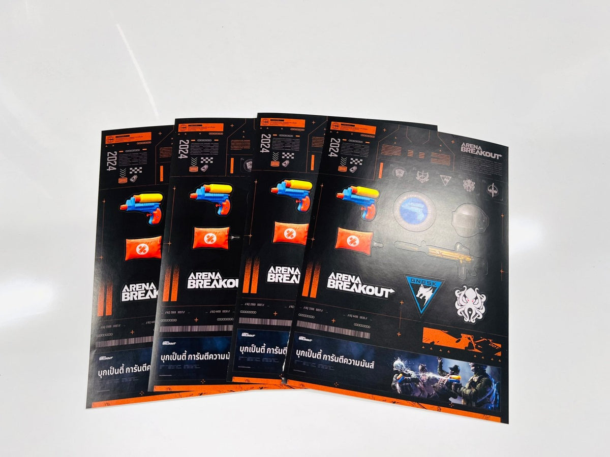 สติ๊กเกอร์ไดคัทลายการ์ตูน A5/A4 พิมพ์สีสด คมชัด เหมาะสำหรับของสะสม งานตกแต่ง และโปรโมชัน