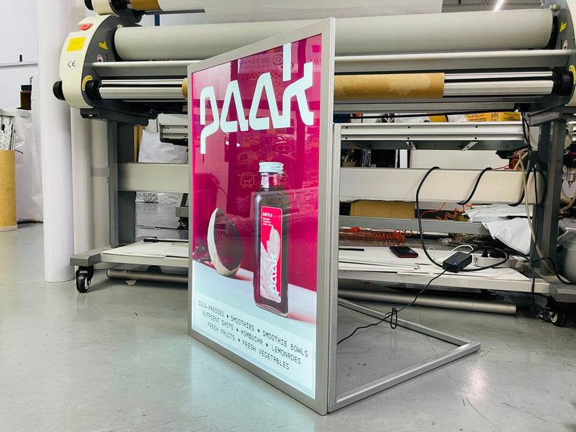 ป้ายไฟ LED Slim Lightbox ป้ายกรอบไฟแบบบาง ดีไซน์ทันสมัย สว่างคมชัด เหมาะสำหรับป้ายโฆษณา หน้าร้าน และงานโปรโมชัน