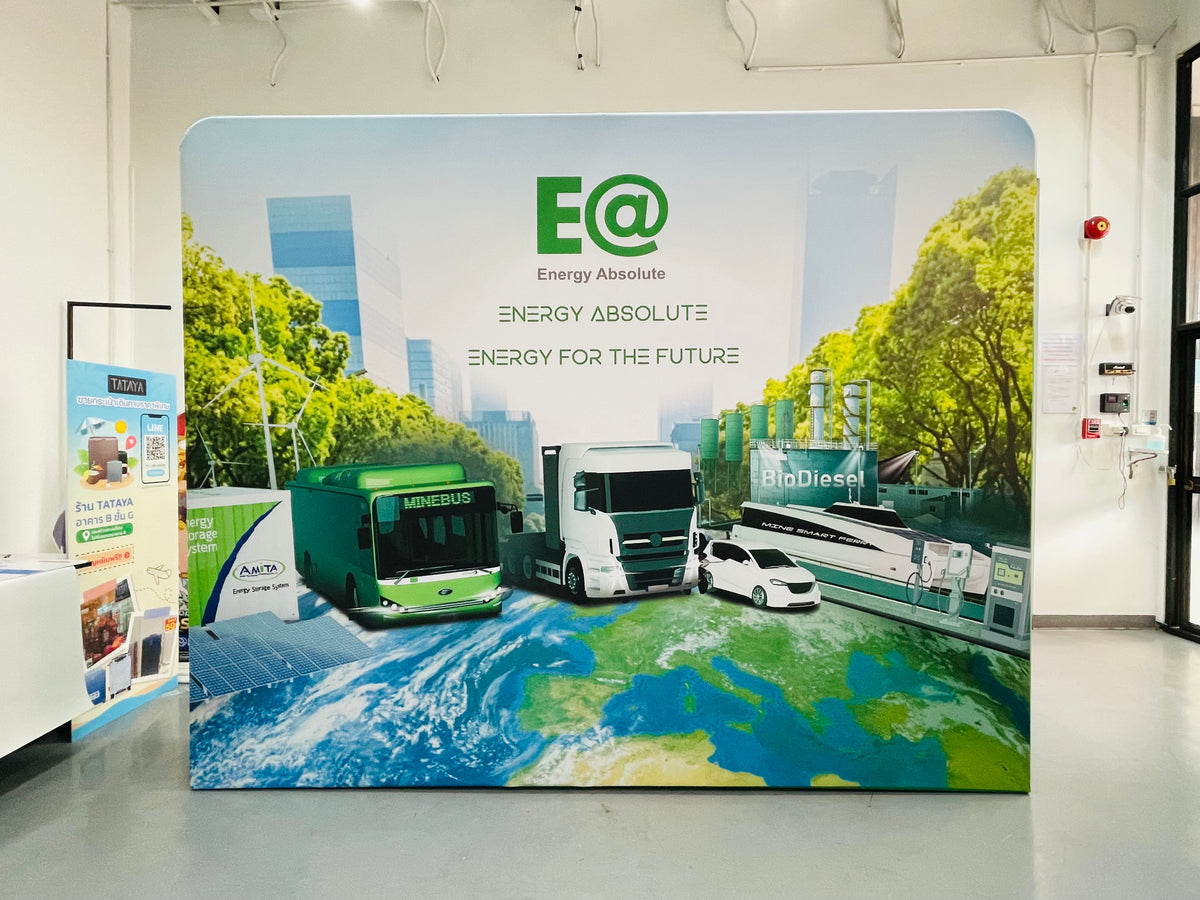 แบคดรอปผ้า ออกบูธ สำเร็จรูป - Octopus Media Solutions